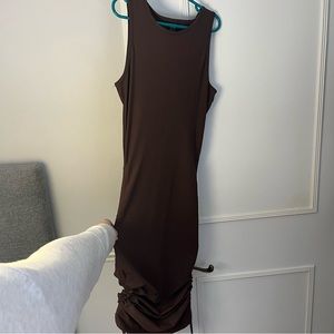 Shein brown ribbed dress